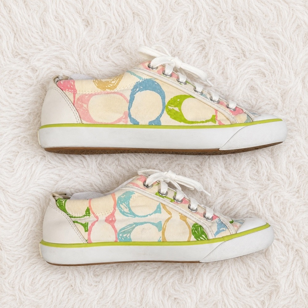 Coach Barrett Sneakers Womens 6.5 Multicolor Signature C Canvas Vintage Y2K
Rare